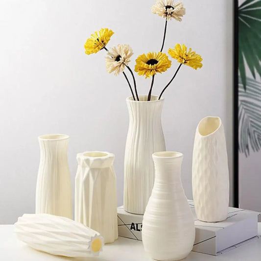 Nordic Geometric Design Non-slip Plastic Vase