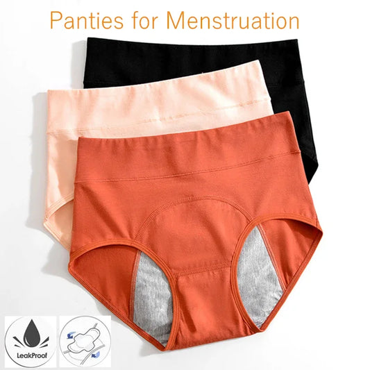 Cotton High Waist Menstrual Panties